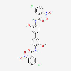 5-chloro-N-[4-[4-[(5-chloro-2-nitrobenzoyl)amino]-3-methoxyphenyl]-2-methoxyphenyl]-2-nitrobenzamide
