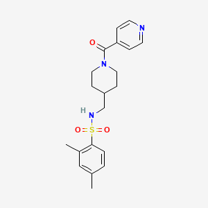 N-((1-isonicotinoylpiperidin-4-yl)methyl)-2,4-dimethylbenzenesulfonamide