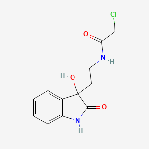 2-Chloro-N-[2-(3-hydroxy-2-oxo-1H-indol-3-yl)ethyl]acetamide