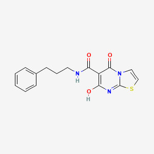 5-hydroxy-7-keto-N-(3-phenylpropyl)thiazolo[3,2-a]pyrimidine-6-carboxamide