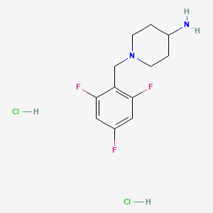 molecular formula C12H17Cl2F3N2 B2679492 1-(2,4,6-Trifluorobenzyl)piperidin-4-amine dihydrochloride CAS No. 1286275-19-1