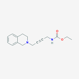 molecular formula C16H20N2O2 B2679506 ethyl (4-(3,4-dihydroisoquinolin-2(1H)-yl)but-2-yn-1-yl)carbamate CAS No. 1396851-84-5