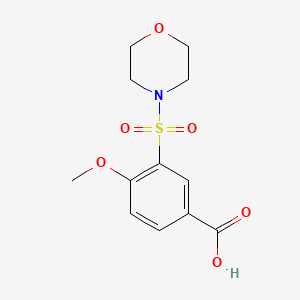 molecular formula C12H15NO6S B2679507 4-Methoxy-3-(morpholine-4-sulfonyl)benzoic acid CAS No. 299181-33-2
