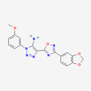 4-[3-(2H-1,3-benzodioxol-5-yl)-1,2,4-oxadiazol-5-yl]-1-(3-methoxyphenyl)-1H-1,2,3-triazol-5-amine