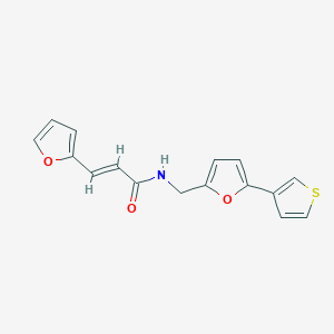 (E)-3-(furan-2-yl)-N-((5-(thiophen-3-yl)furan-2-yl)methyl)acrylamide