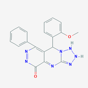 molecular formula C19H15N7O2 B267952 8-(2-methoxyphenyl)-10-phenyl-2,4,5,6,7,11,12-heptazatricyclo[7.4.0.03,7]trideca-1,3,9,11-tetraen-13-one 