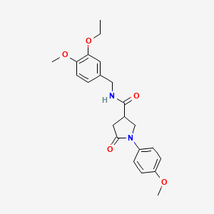 molecular formula C22H26N2O5 B2679521 N-(3-ethoxy-4-methoxybenzyl)-1-(4-methoxyphenyl)-5-oxopyrrolidine-3-carboxamide CAS No. 1252928-68-9