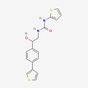 molecular formula C17H16N2O2S2 B2679526 1-(2-Hydroxy-2-(4-(thiophen-3-yl)phenyl)ethyl)-3-(thiophen-2-yl)urea CAS No. 2034347-33-4