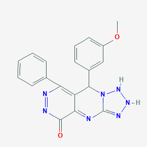 8-(3-methoxyphenyl)-10-phenyl-2,4,5,6,7,11,12-heptazatricyclo[7.4.0.03,7]trideca-1,3,9,11-tetraen-13-one