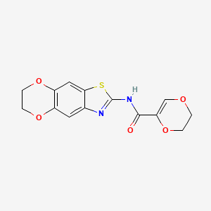 N-(6,7-dihydro-[1,4]dioxino[2,3-f][1,3]benzothiazol-2-yl)-2,3-dihydro-1,4-dioxine-5-carboxamide