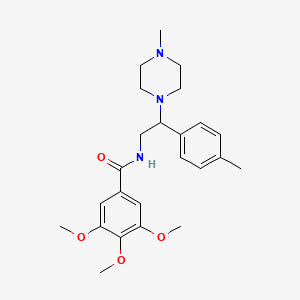 molecular formula C24H33N3O4 B2679534 3,4,5-trimethoxy-N-(2-(4-methylpiperazin-1-yl)-2-(p-tolyl)ethyl)benzamide CAS No. 898448-74-3