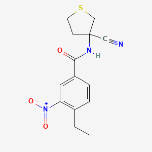 N-(3-cyanothiolan-3-yl)-4-ethyl-3-nitrobenzamide