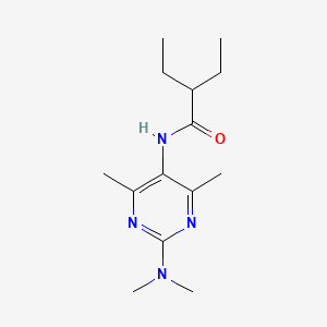 molecular formula C14H24N4O B2679541 N-(2-(dimethylamino)-4,6-dimethylpyrimidin-5-yl)-2-ethylbutanamide CAS No. 1448035-67-3