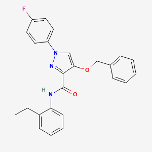 4-(benzyloxy)-N-(2-ethylphenyl)-1-(4-fluorophenyl)-1H-pyrazole-3-carboxamide