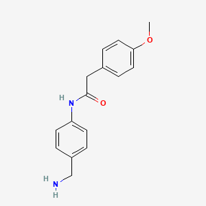 molecular formula C16H18N2O2 B2679551 N-[4-(Aminomethyl)phenyl]-2-(4-methoxyphenyl)acetamide CAS No. 1016514-28-5