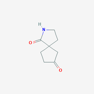 molecular formula C8H11NO2 B2679555 2-氮杂螺[4.4]壬烷-1,7-二酮 CAS No. 1319716-34-1