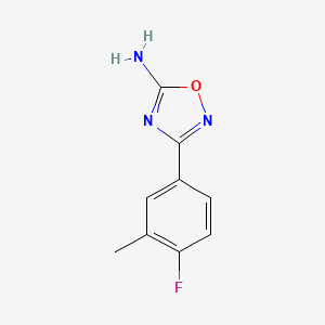 molecular formula C9H8FN3O B2679558 3-(4-氟-3-甲基苯基)-1,2,4-噁二唑-5-胺 CAS No. 1249572-43-7