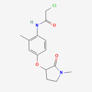 2-Chloro-N-[2-methyl-4-(1-methyl-2-oxopyrrolidin-3-yl)oxyphenyl]acetamide