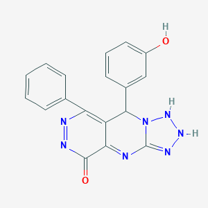 molecular formula C18H13N7O2 B267957 8-(3-hydroxyphenyl)-10-phenyl-2,4,5,6,7,11,12-heptazatricyclo[7.4.0.03,7]trideca-1,3,9,11-tetraen-13-one 
