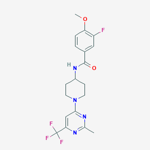 3-fluoro-4-methoxy-N-{1-[2-methyl-6-(trifluoromethyl)-4-pyrimidinyl]-4-piperidyl}benzamide