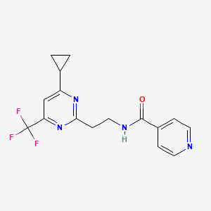 N-(2-(4-cyclopropyl-6-(trifluoromethyl)pyrimidin-2-yl)ethyl)isonicotinamide