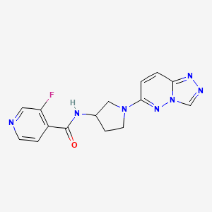 N-(1-([1,2,4]triazolo[4,3-b]pyridazin-6-yl)pyrrolidin-3-yl)-3-fluoroisonicotinamide