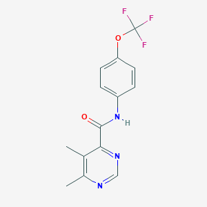 5,6-Dimethyl-N-[4-(trifluoromethoxy)phenyl]pyrimidine-4-carboxamide