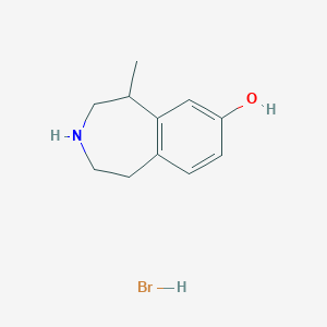 molecular formula C11H16BrNO B2679604 5-甲基-2,3,4,5-四氢-1H-3-苯并噻啶-7-醇; 溴化氢 CAS No. 2253629-68-2