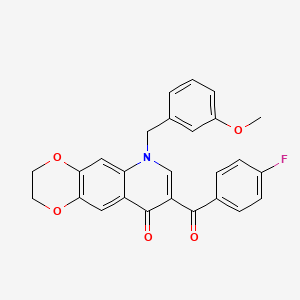 8-(4-fluorobenzoyl)-6-[(3-methoxyphenyl)methyl]-2H,3H,6H,9H-[1,4]dioxino[2,3-g]quinolin-9-one