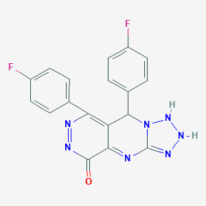 molecular formula C18H11F2N7O B267961 8,10-bis(4-fluorophenyl)-2,4,5,6,7,11,12-heptazatricyclo[7.4.0.03,7]trideca-1,3,9,11-tetraen-13-one 