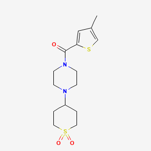 (4-(1,1-dioxidotetrahydro-2H-thiopyran-4-yl)piperazin-1-yl)(4-methylthiophen-2-yl)methanone