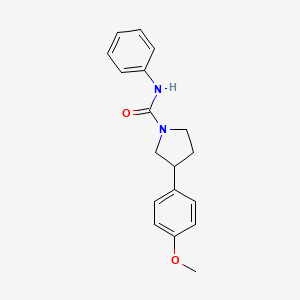 molecular formula C18H20N2O2 B2679615 3-(4-methoxyphenyl)-N-phenylpyrrolidine-1-carboxamide CAS No. 1209302-14-6