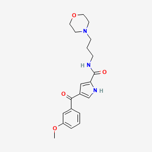 4-(3-methoxybenzoyl)-N-(3-morpholinopropyl)-1H-pyrrole-2-carboxamide