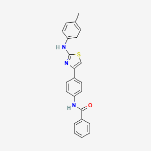 molecular formula C23H19N3OS B2679620 N-(4-{2-[(4-甲基苯基)氨基]-1,3-噻唑-4-基}苯基)苯甲酰胺 CAS No. 325805-95-6