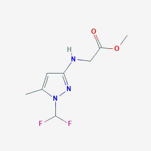 Methyl 2-[[1-(difluoromethyl)-5-methylpyrazol-3-yl]amino]acetate