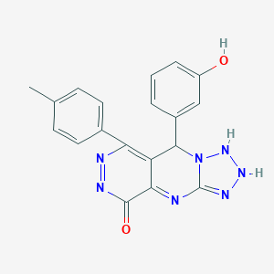 8-(3-hydroxyphenyl)-10-(4-methylphenyl)-2,4,5,6,7,11,12-heptazatricyclo[7.4.0.03,7]trideca-1,3,9,11-tetraen-13-one
