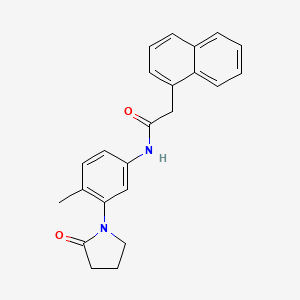 N-[4-methyl-3-(2-oxopyrrolidin-1-yl)phenyl]-2-naphthalen-1-ylacetamide