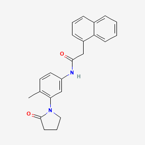 molecular formula C23H22N2O2 B2679642 N-[4-甲基-3-(2-氧代吡咯啉-1-基)苯基]-2-萘基乙酰胺 CAS No. 941993-68-6