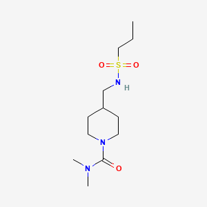 molecular formula C12H25N3O3S B2679643 N,N-dimethyl-4-[(propane-1-sulfonamido)methyl]piperidine-1-carboxamide CAS No. 2097903-75-6