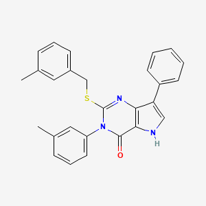 2-((3-methylbenzyl)thio)-7-phenyl-3-(m-tolyl)-3H-pyrrolo[3,2-d]pyrimidin-4(5H)-one