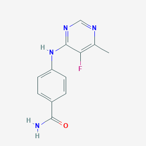 4-[(5-Fluoro-6-methylpyrimidin-4-yl)amino]benzamide