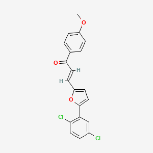 molecular formula C20H14Cl2O3 B2679667 (E)-3-(5-(2,5-dichlorophenyl)furan-2-yl)-1-(4-methoxyphenyl)prop-2-en-1-one CAS No. 688362-95-0