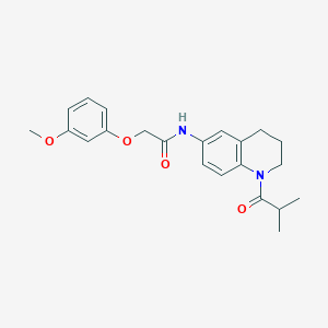 molecular formula C22H26N2O4 B2679669 N-(1-isobutyryl-1,2,3,4-tetrahydroquinolin-6-yl)-2-(3-methoxyphenoxy)acetamide CAS No. 1005299-43-3