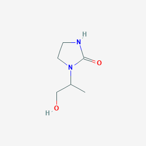 molecular formula C6H12N2O2 B2679677 1-(1-Hydroxypropan-2-yl)imidazolidin-2-one CAS No. 1556971-41-5