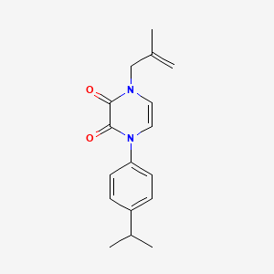 molecular formula C17H20N2O2 B2679681 1-(2-Methylprop-2-enyl)-4-(4-propan-2-ylphenyl)pyrazine-2,3-dione CAS No. 2379947-78-9