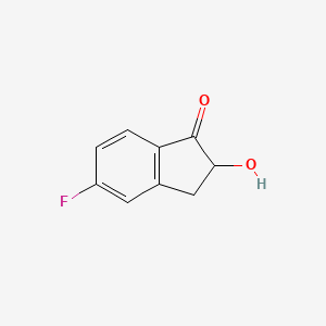 molecular formula C9H7FO2 B2679683 5-Fluoro-2-hydroxy-2,3-dihydro-1H-inden-1-one CAS No. 1596787-97-1