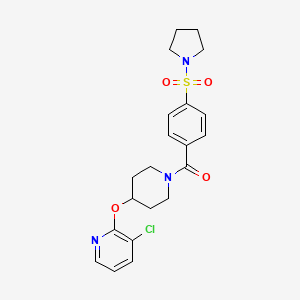 (4-((3-Chloropyridin-2-yl)oxy)piperidin-1-yl)(4-(pyrrolidin-1-ylsulfonyl)phenyl)methanone