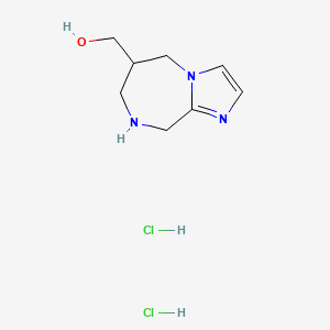 6,7,8,9-Tetrahydro-5H-imidazo[1,2-a][1,4]diazepin-6-ylmethanol;dihydrochloride