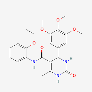 molecular formula C23H27N3O6 B2679699 N-(2-ethoxyphenyl)-6-methyl-2-oxo-4-(3,4,5-trimethoxyphenyl)-1,2,3,4-tetrahydropyrimidine-5-carboxamide CAS No. 370847-10-2