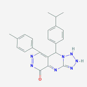 molecular formula C22H21N7O B267970 10-(4-methylphenyl)-8-(4-propan-2-ylphenyl)-2,4,5,6,7,11,12-heptazatricyclo[7.4.0.03,7]trideca-1,3,9,11-tetraen-13-one 